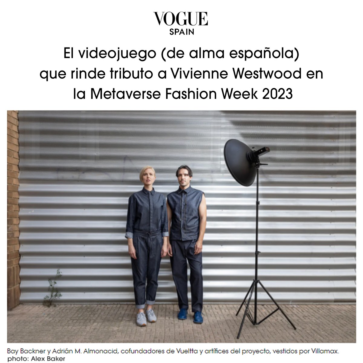 Vogue interviews Bay Backner and Adrián Martínez about their work with&nbsp;Vueltta