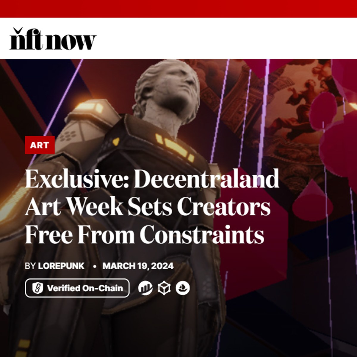 NFTnow Interviews Bay About Decentraland Art Week and&nbsp;MESHfair